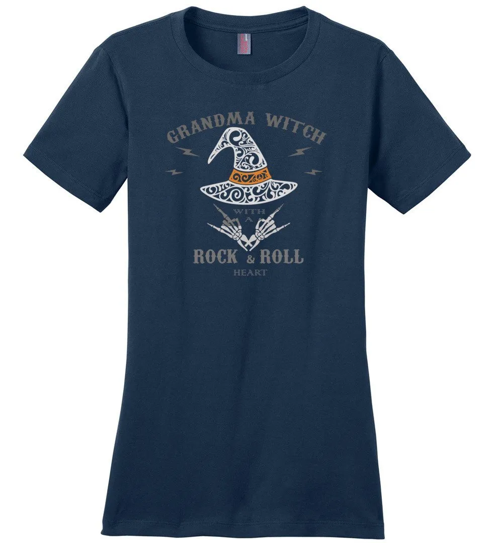 Grandma Witch - Rock n Roll Heart T-shirts