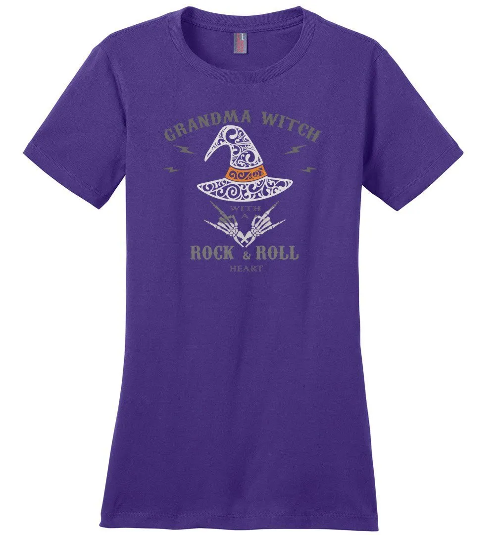 Grandma Witch - Rock n Roll Heart T-shirts