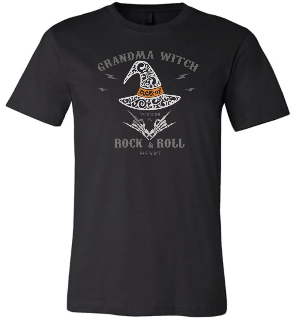Grandma Witch - Rock n Roll Heart T-shirts