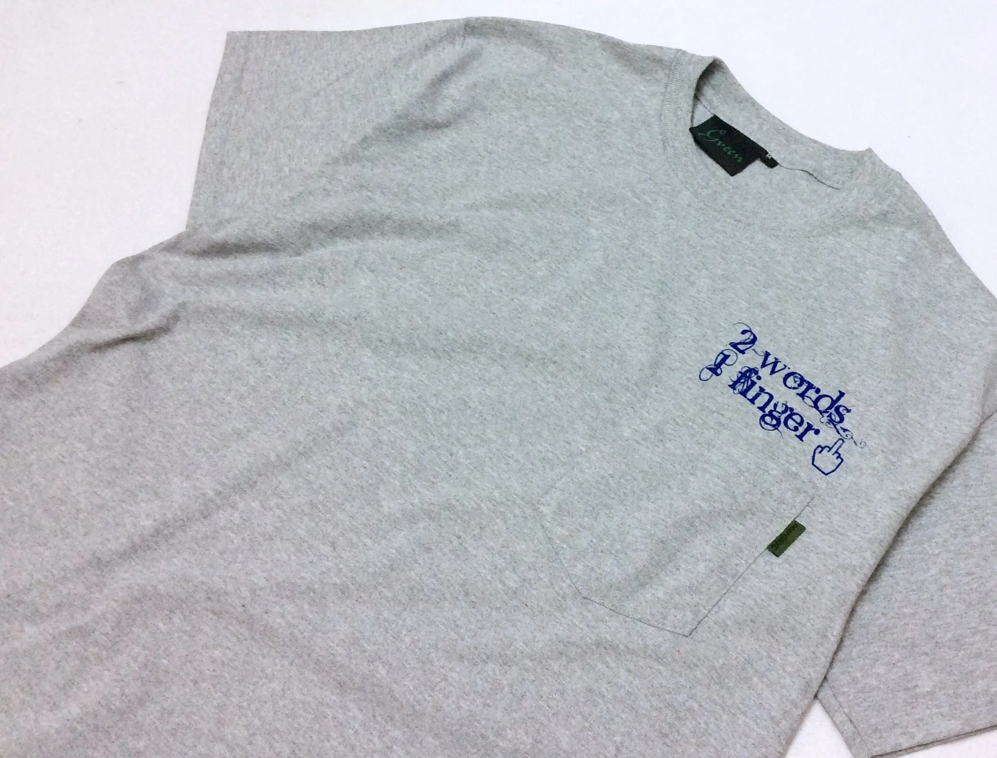 Green Finger S/S Pocket Tee Heather Grey