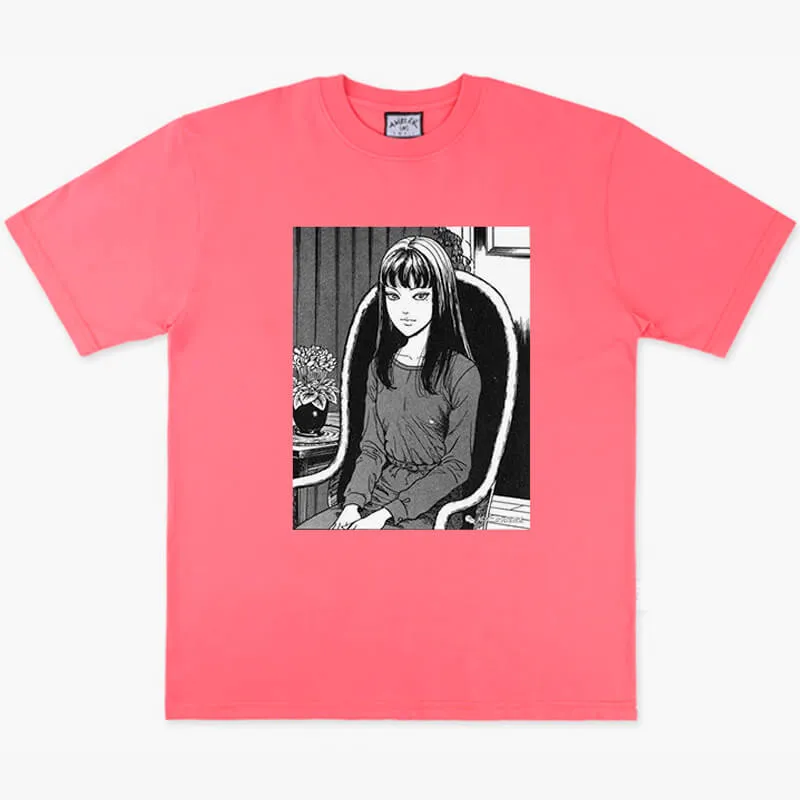 Horror Aesthetic Junji Ito Tomie Sitting and Staring T-Shirt