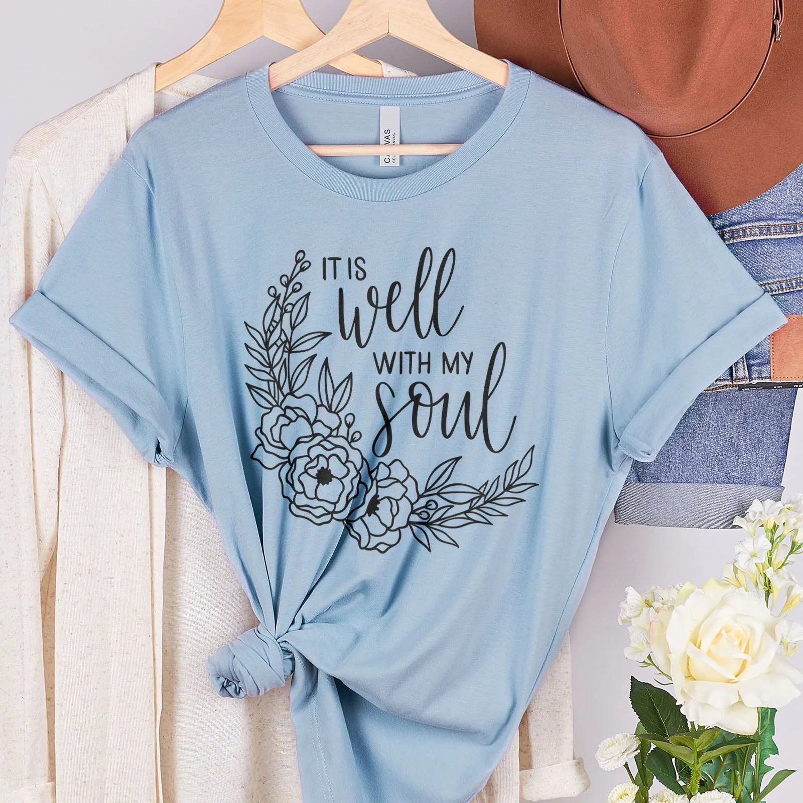It Is Well With My Soul - Wreath Tee