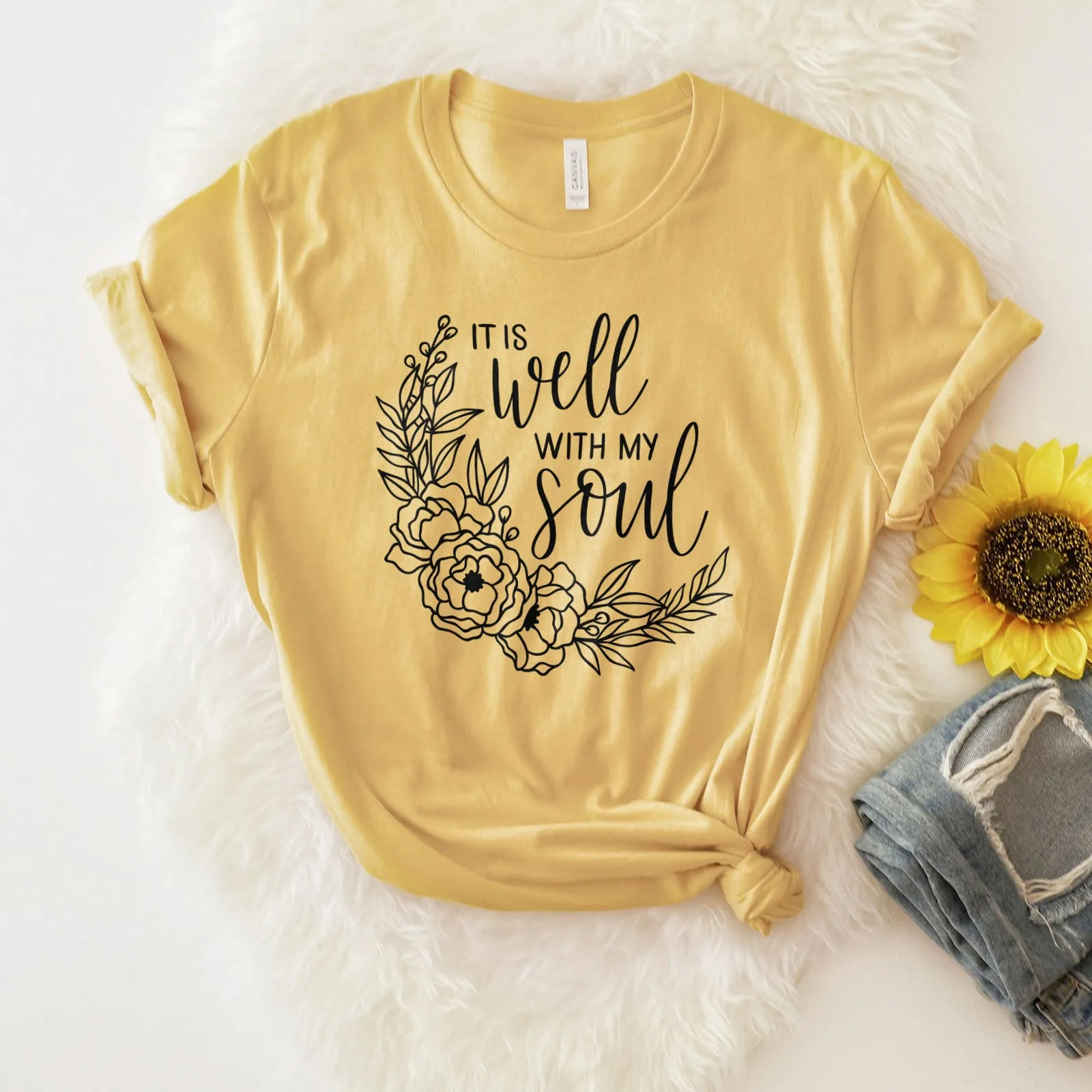 It Is Well With My Soul - Wreath Tee