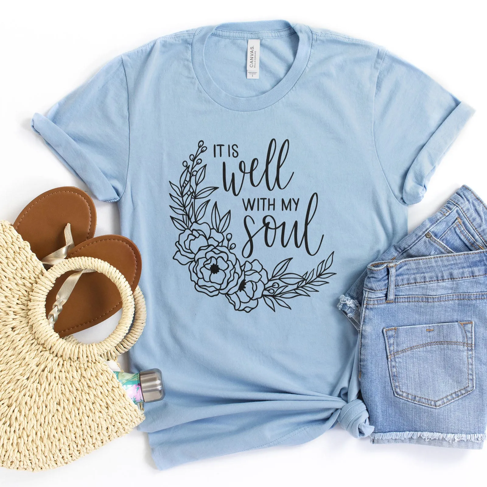 It Is Well With My Soul - Wreath Tee