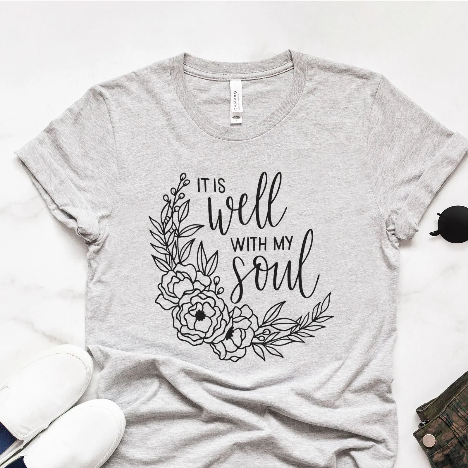 It Is Well With My Soul - Wreath Tee