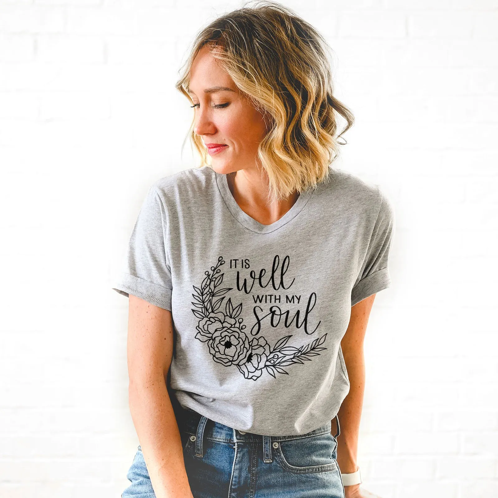 It Is Well With My Soul - Wreath Tee