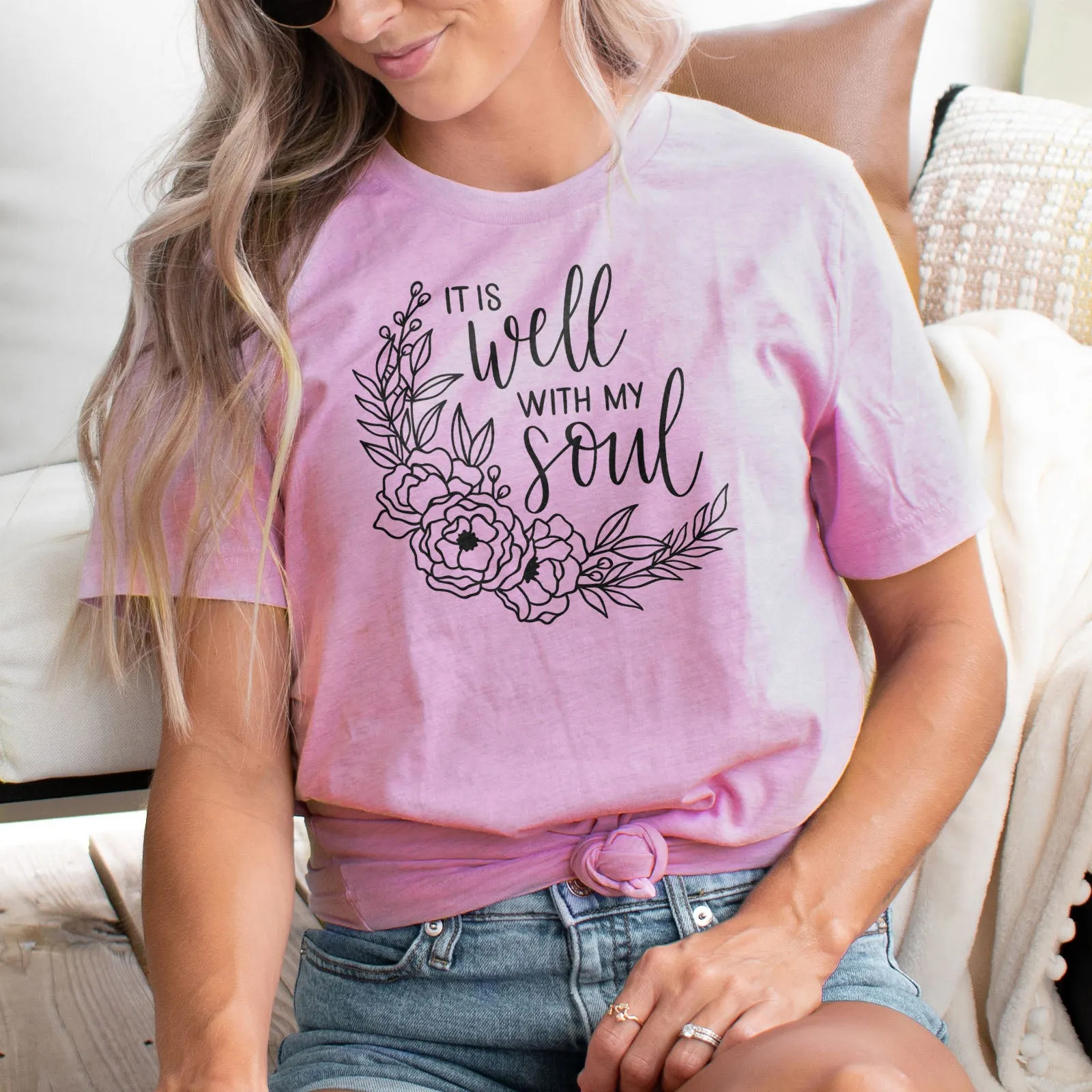 It Is Well With My Soul - Wreath Tee