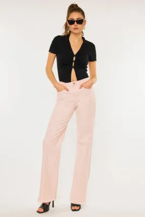 KanCan - 90's Pink High Rise Flair Jeans