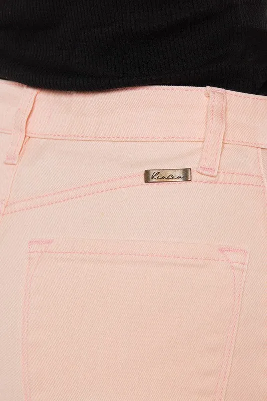 KanCan - 90's Pink High Rise Flair Jeans