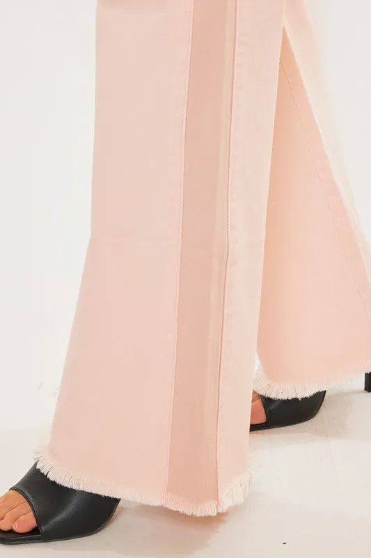 KanCan - 90's Pink High Rise Flair Jeans