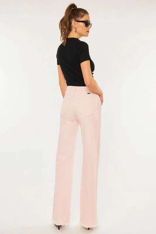 KanCan - 90's Pink High Rise Flair Jeans