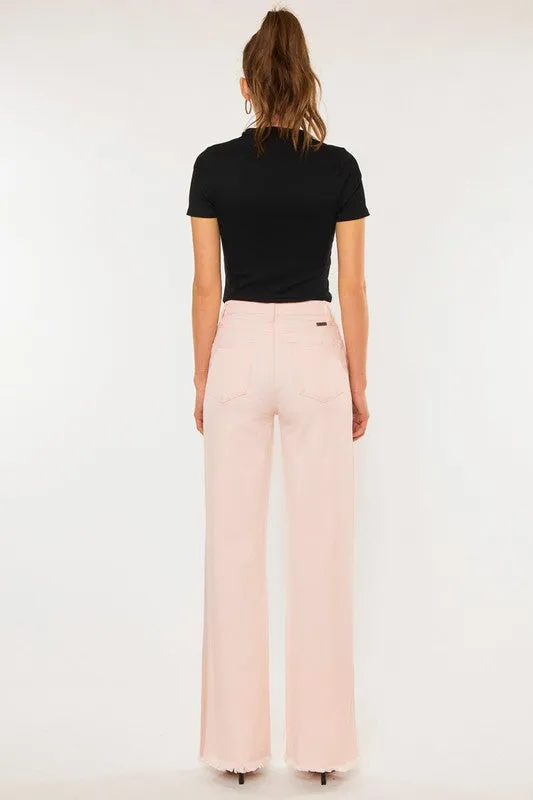 KanCan - 90's Pink High Rise Flair Jeans