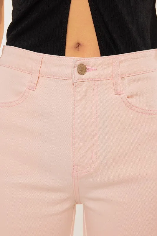 KanCan - 90's Pink High Rise Flair Jeans