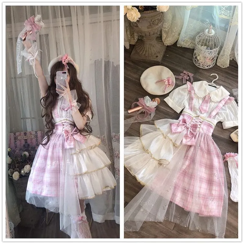 Kawaii Patchwork Princess Lolita Jsk Dress