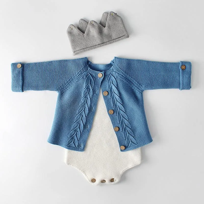 Knitted Sleeveless Romper with Cardigan
