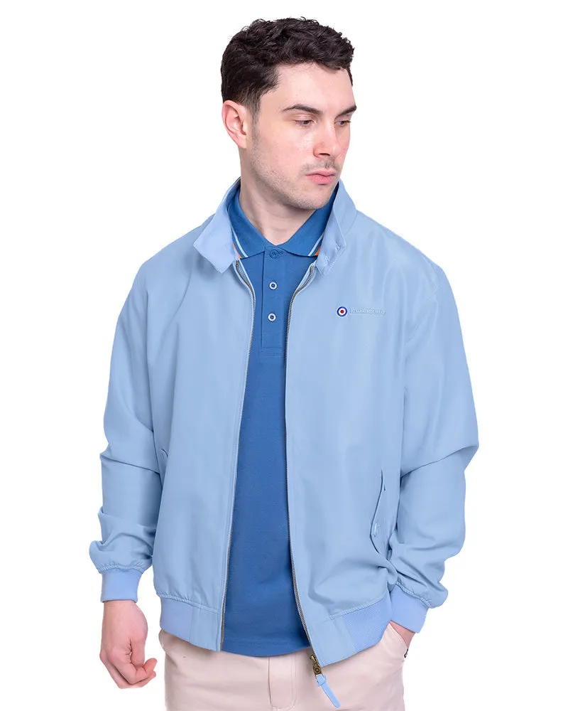 Lambretta Men's LMBBHH1 Showerproof Classic Harrington Jacket Powder Blue