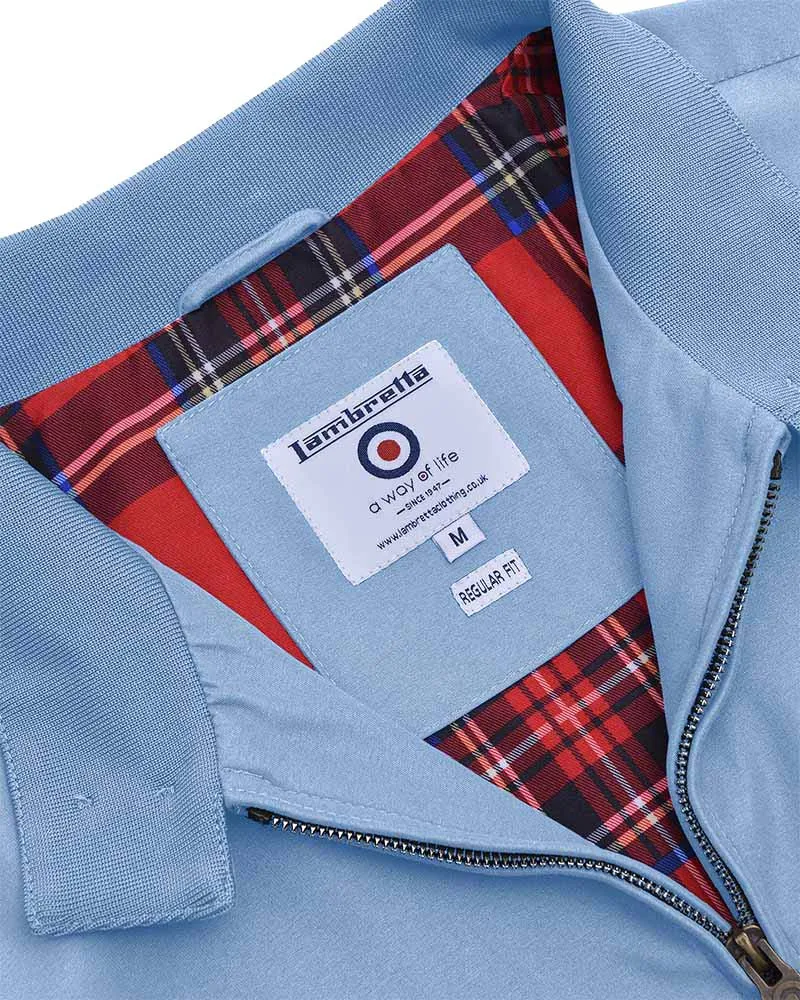 Lambretta Men's LMBBHH1 Showerproof Classic Harrington Jacket Powder Blue