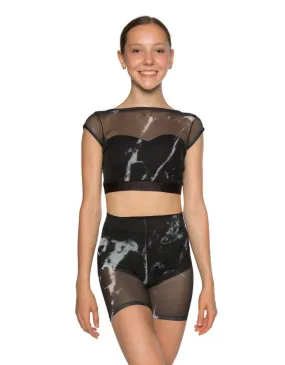 Marbled Mesh Bike Short