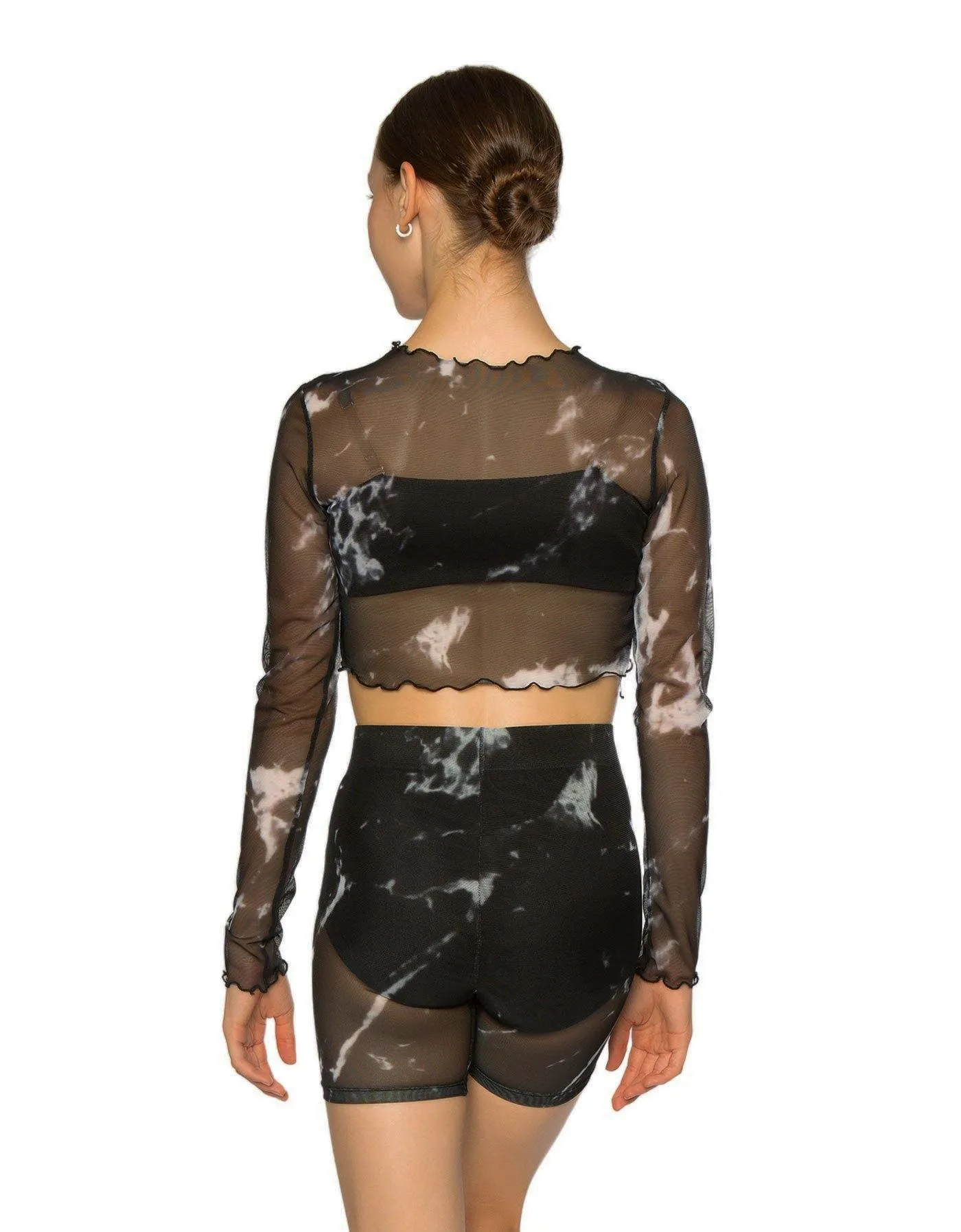 Marbled Mesh Bike Short