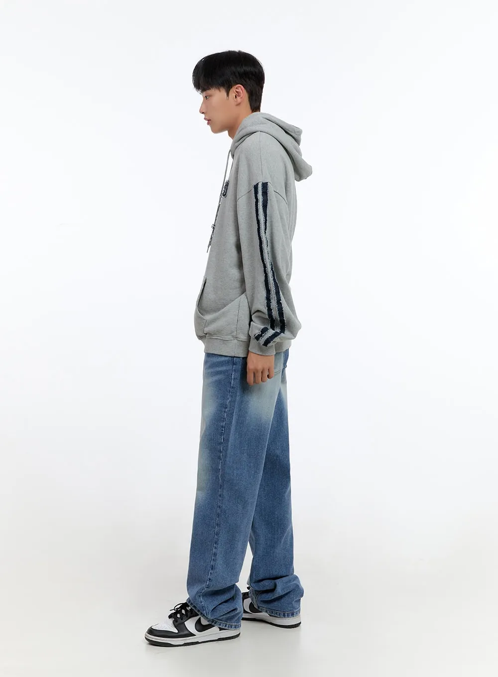 Men's  Cotton Patchwork Hoodie  IS412