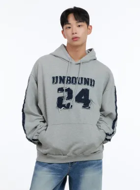 Men's  Cotton Patchwork Hoodie  IS412
