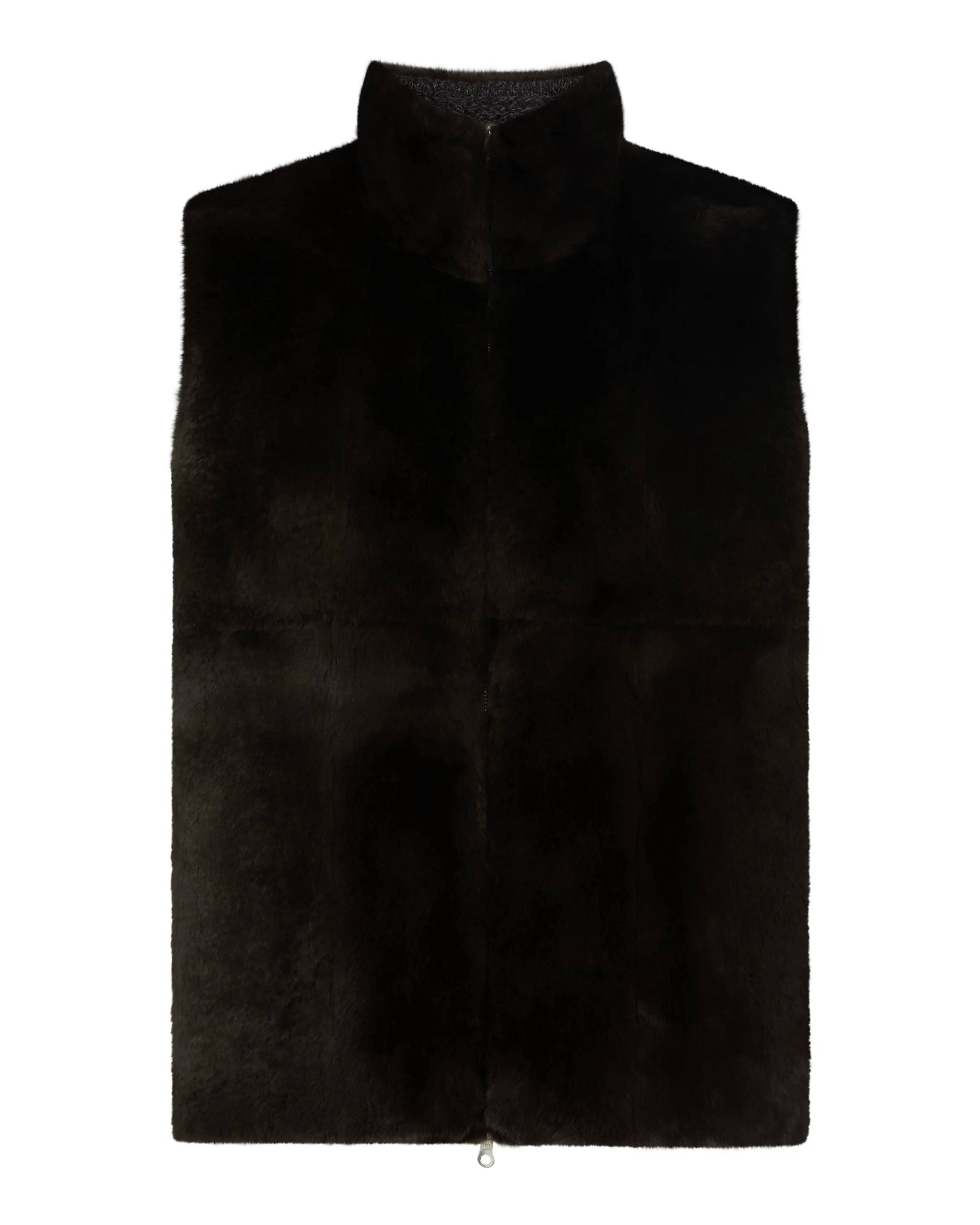 Men's Dolomiti Cable Fur Gilet Granite Blue