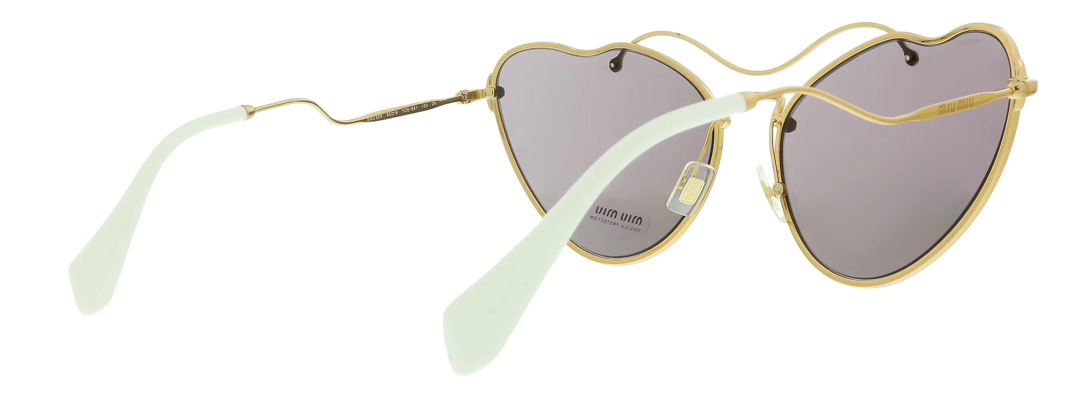 Miu Miu 0MU 55RS 7OE6X1 Antique Gold Irregular Sunglasses