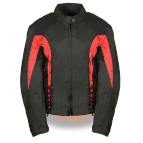 Nexgen SH2188 Women's Black and Red Textile Motorcycle Riding Jacket