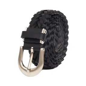NICOLELENIC sports fashion men's and women's Twist belt Black