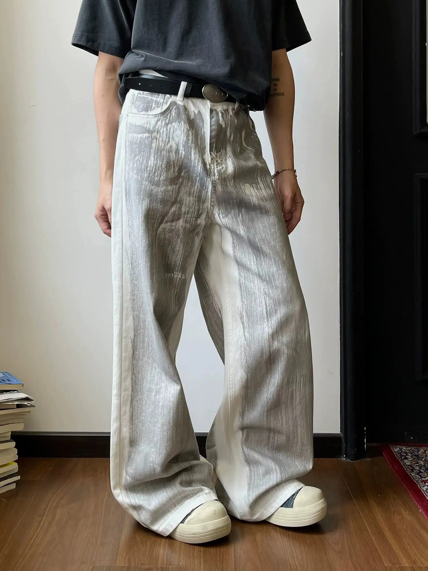 Nine Ink-Splashed Jeans