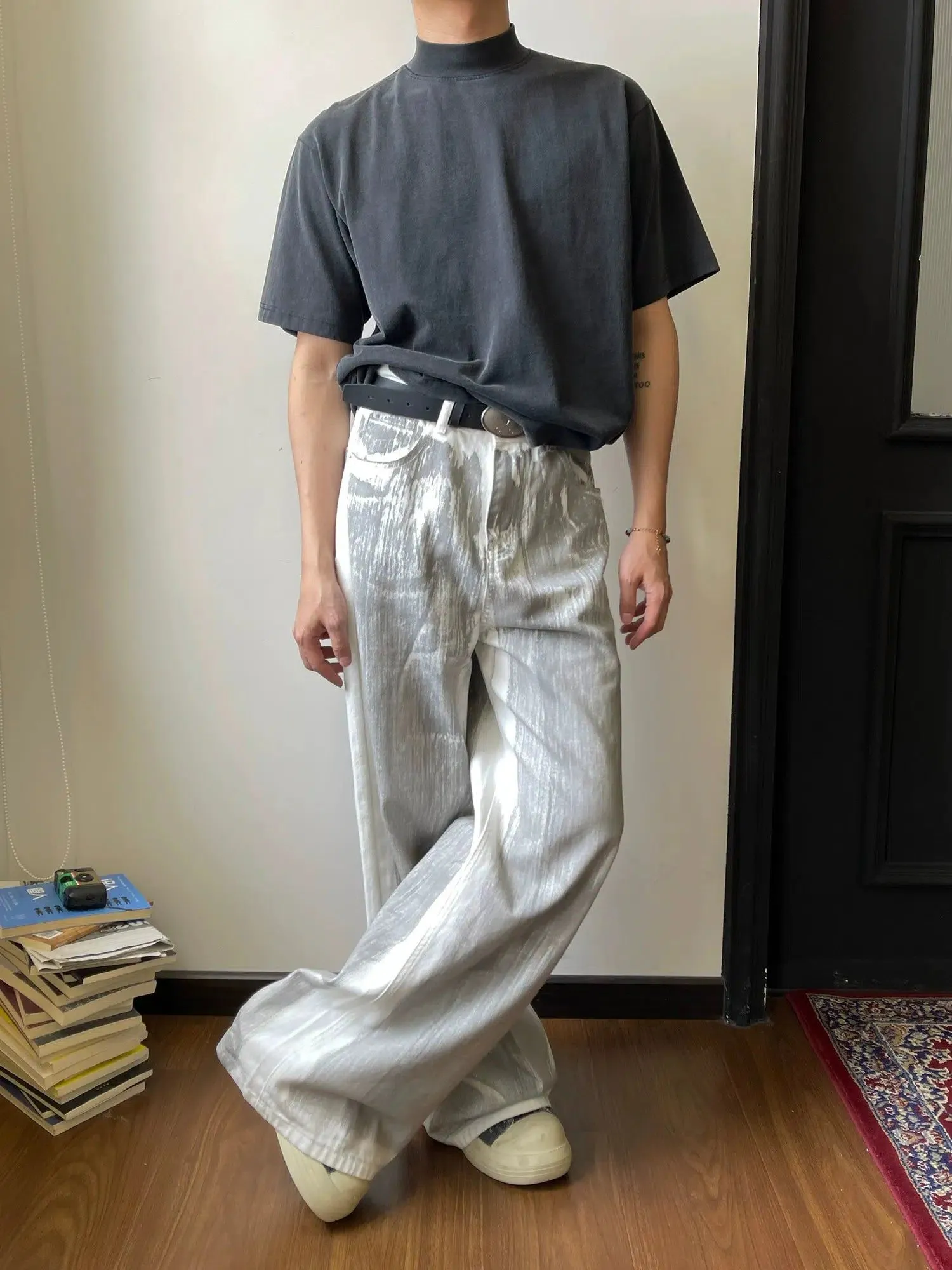 Nine Ink-Splashed Jeans