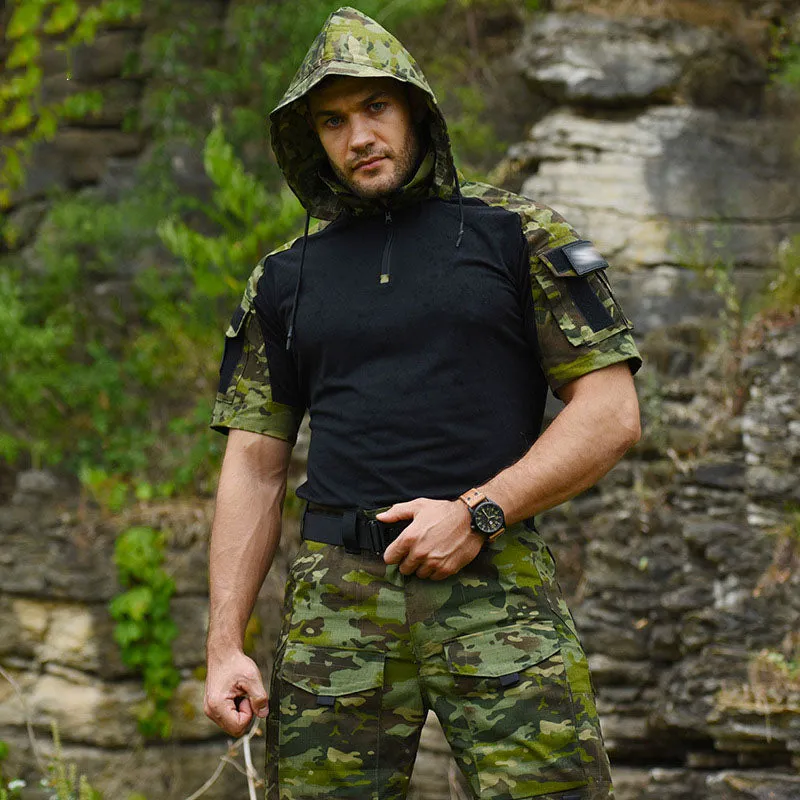 Outdoor Hunting Hooded Men's T-shirts(HY805)