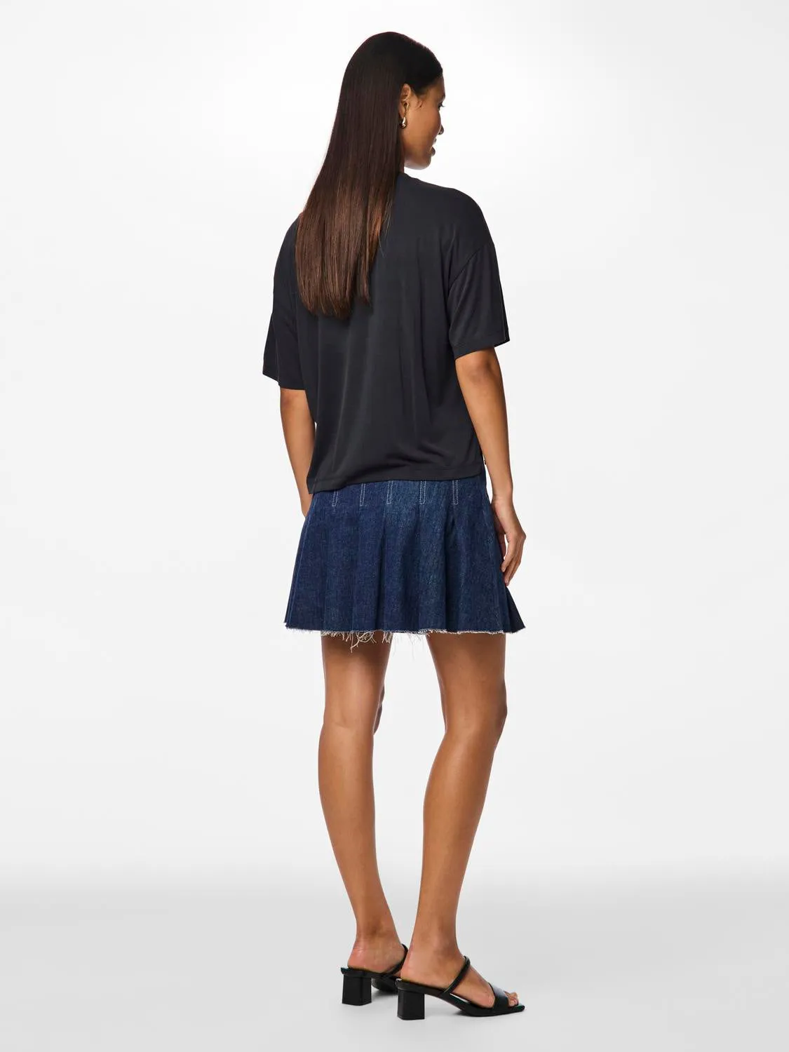 PCFABIA Short Skirt - Dark Blue Denim