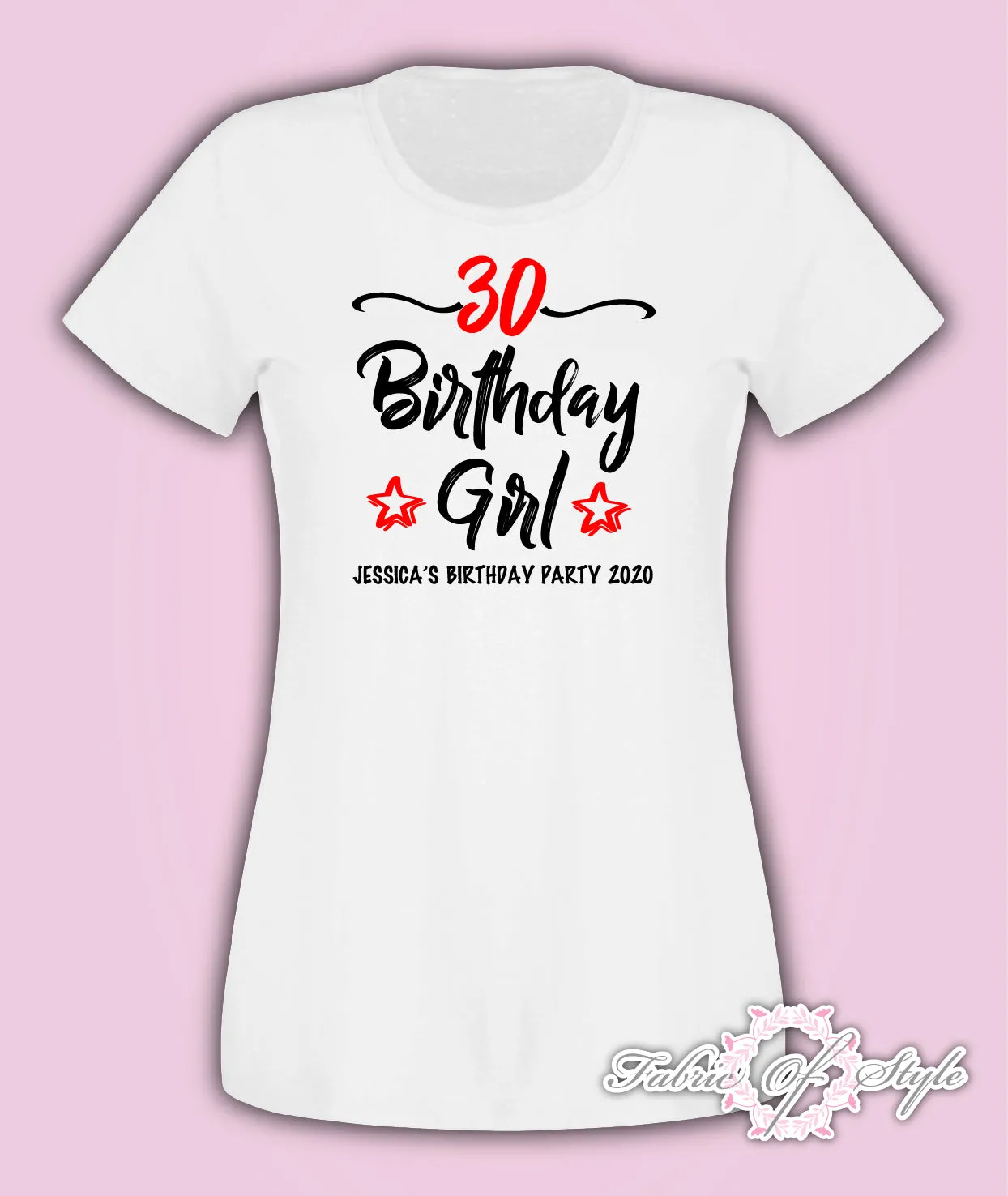 Personalised Any Year Birthday Girl Squad Any Year 18th 21st 30th 40th T-shirt Female