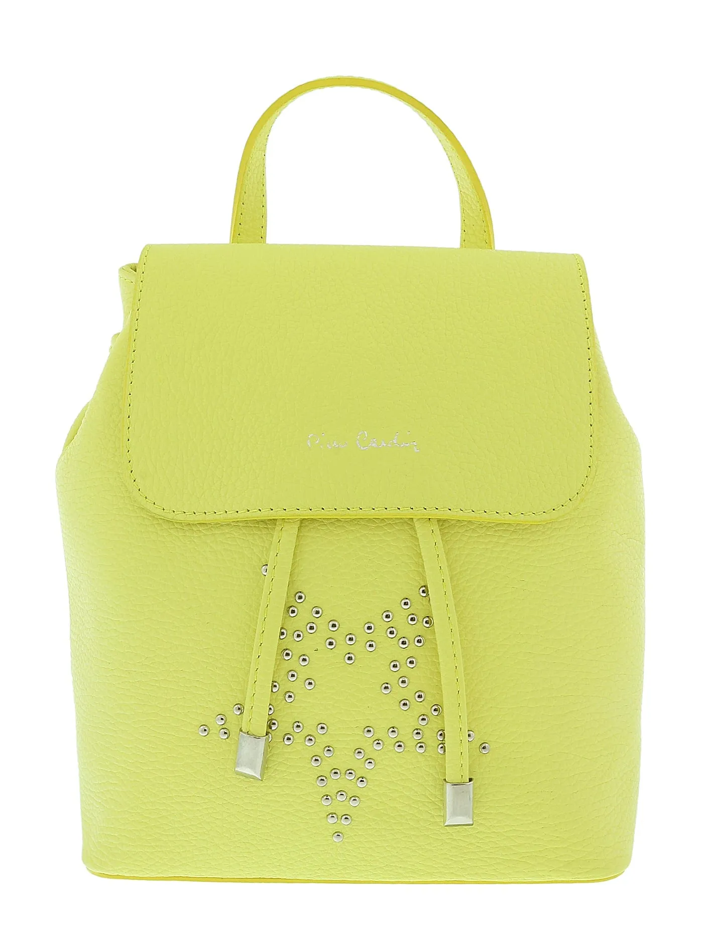 Pierre Cardin Lemon Leather Star Studded Medium Fashion Backpack