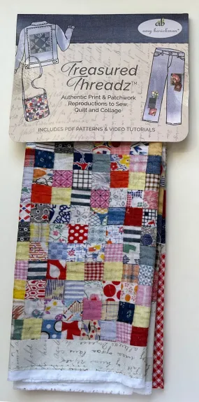 Postage Stamp Retro Quilt Block Panel by Amy Barickman for Treasured Threadz