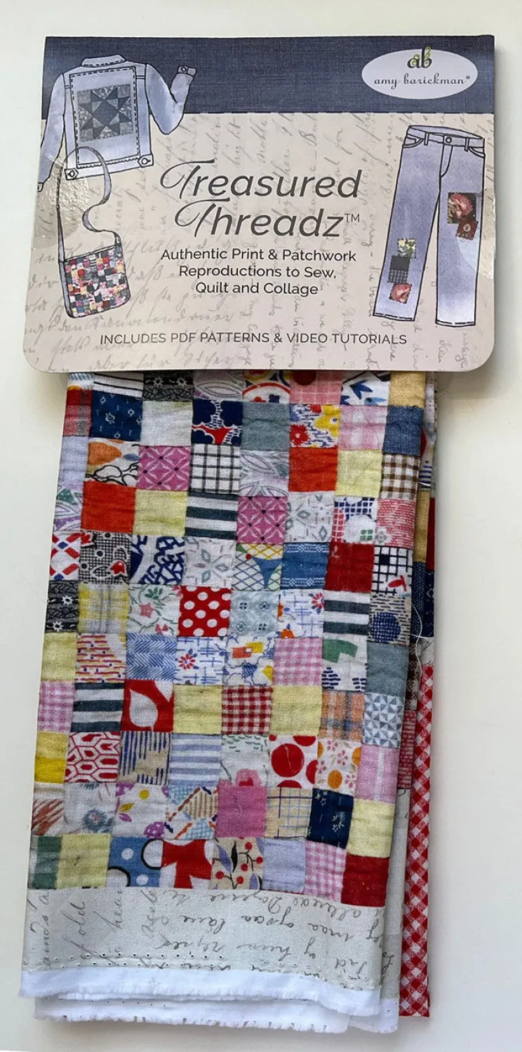Postage Stamp Retro Quilt Block Panel by Amy Barickman for Treasured Threadz