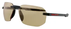 Prada Linea Rossa 0PS 09WS 13C01S62 Rimless Black Irregular Sunglasses