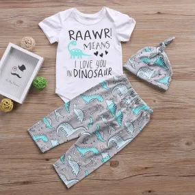 Raawr Dinosaur Romper Pants Outfit