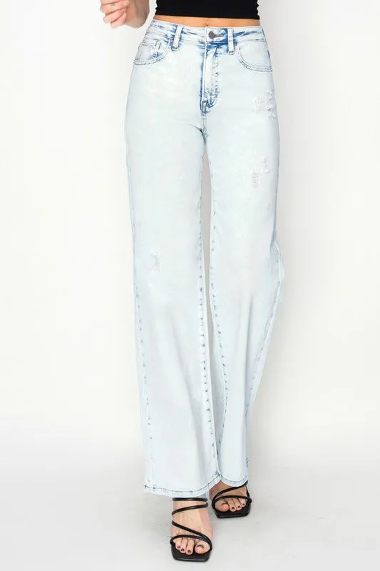 Risen Jeans High Rise Wide Leg Jeans