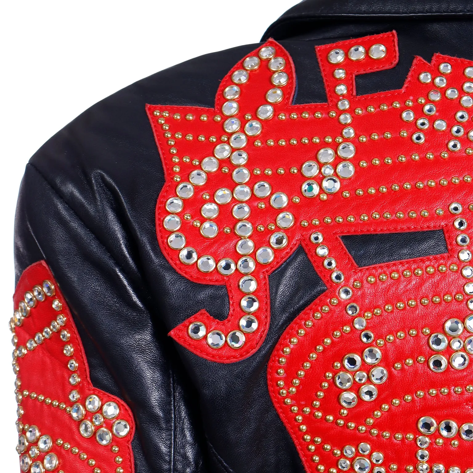 Rock Star Michael Hoban Black & Red Leather Musical Pants Bustier & Jacket