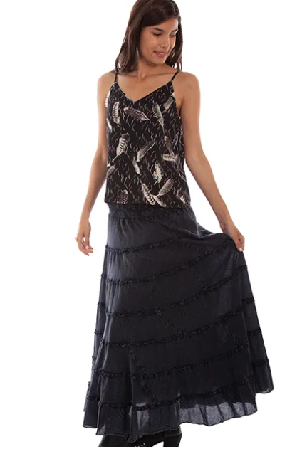 Scully Black Panel Skirt