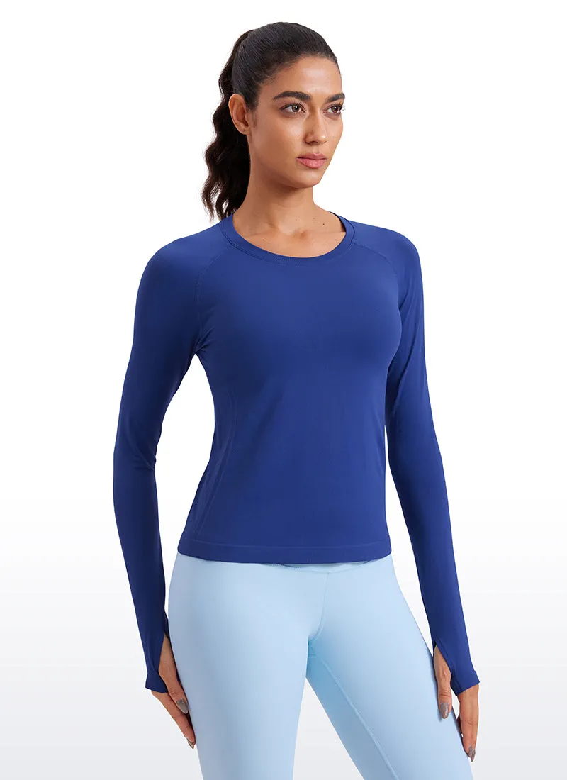 Seamless Long Sleeves with Thumbholes Shirts