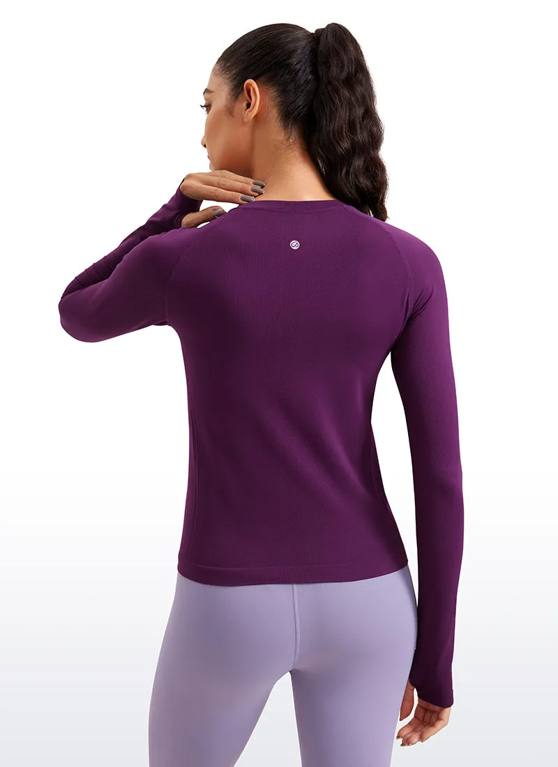 Seamless Long Sleeves with Thumbholes Shirts