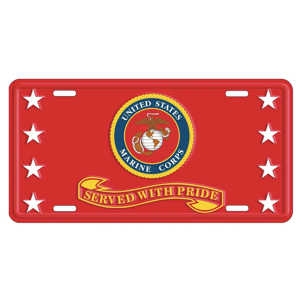 Served With Pride USMC License Plate