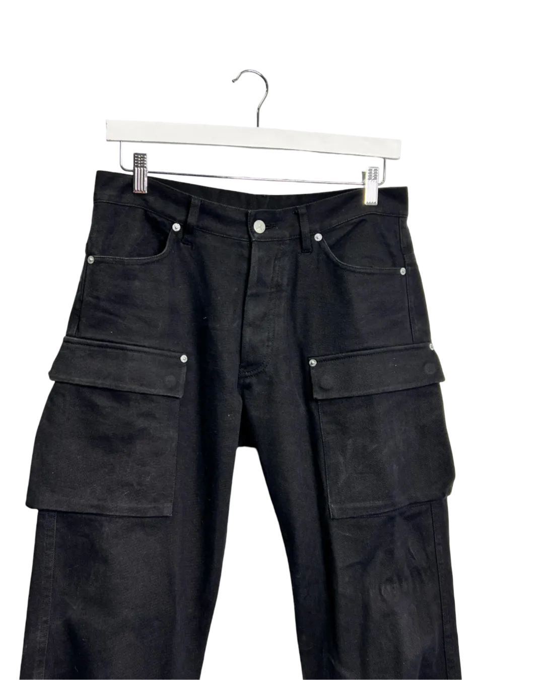Size L - Final Home Black Cargo Style Jeans