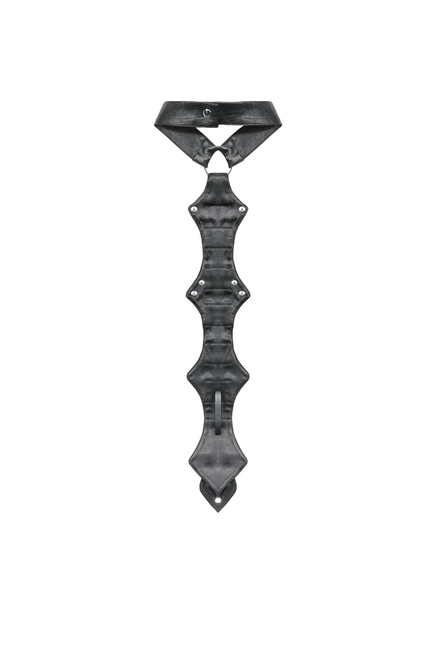 Skeleton Punk Leather Bow Tie ACK151