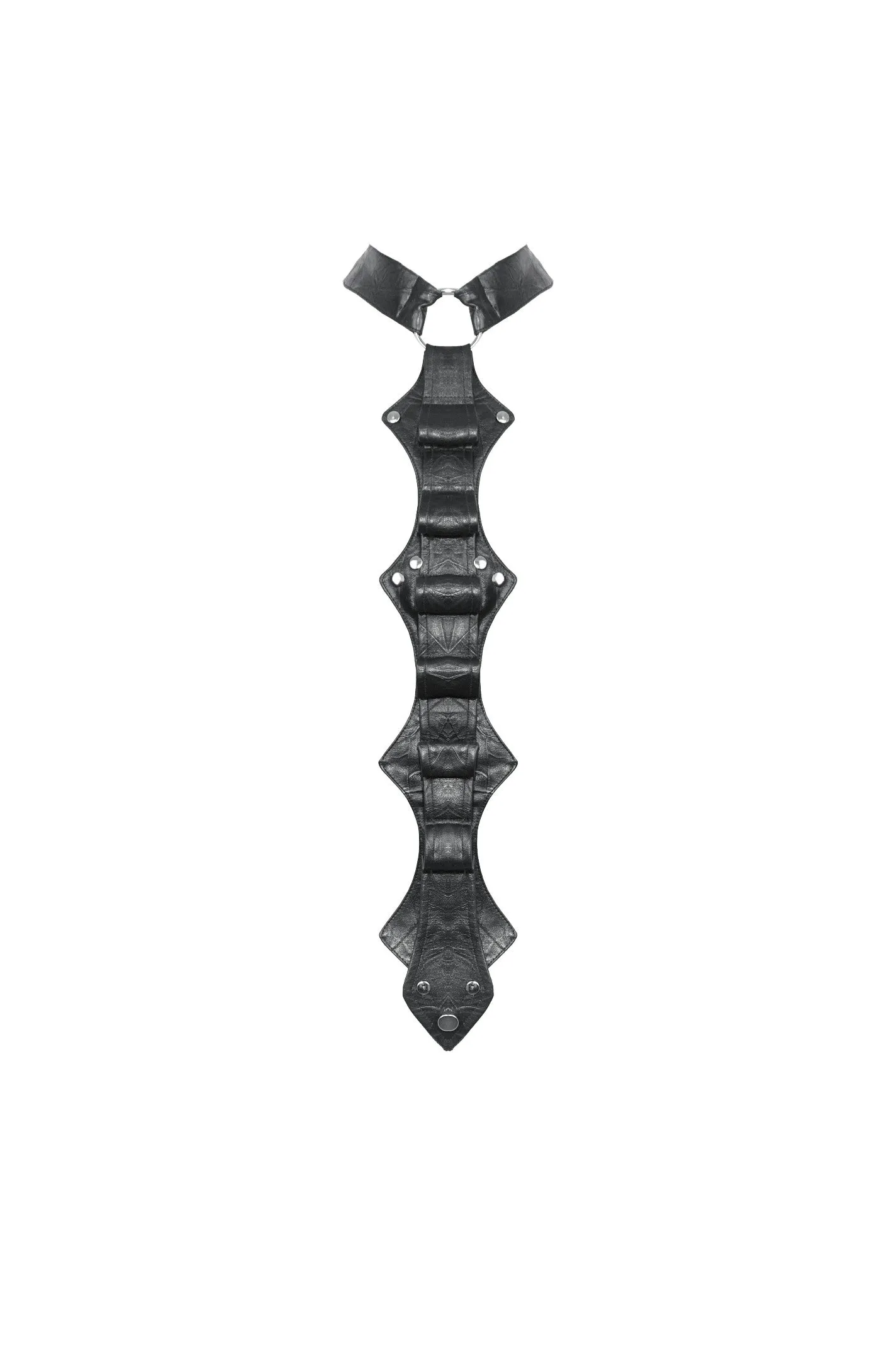 Skeleton Punk Leather Bow Tie ACK151