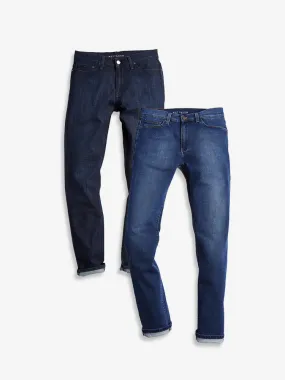 Slim Crosby Medium/Dark Blue and Oliver Light/Medium Blue 2-Pack Jeans