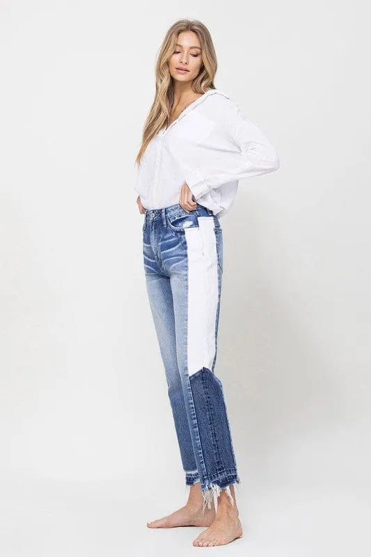 SUPER HIGH RISE STRAIGHT CROP W SIDE PANEL *online only*